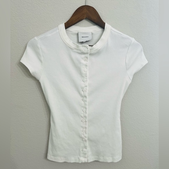 Reformation Raelynn Button Front Top - Picture 7 of 11